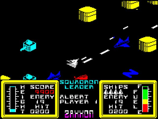 Zaxxon - ZX Spectrum game screenshot (1985) by US Gold